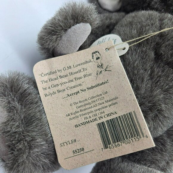 BOYDS bears & friends elephant with peanut necklace New with tags Soft Trunkster - Picture 4 of 6